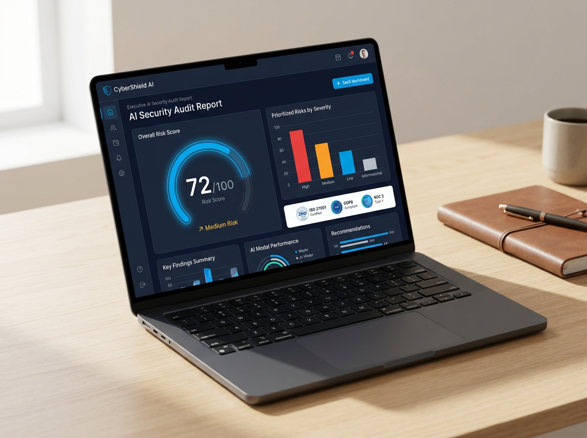 Preview of the AI Security Audit risk scorecard report